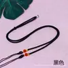 Joyería de Colgante de Cruz con Cuenta Dzi Ajustable, Adornos de Jade, Accesorios de Esmalte Turquesa, Cordón para el Cuello, Cordón para Cadena de Clavícula