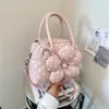Bolso de mano de moda transfronterizo con lunares frescos, bolso tipo concha versátil de diseño nicho y moderno, bolso cruzado casual dulce con estampado floral