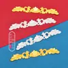 Tira de Ferro Ondulada em Forma de Coroa Peça Floral, Acessório para Roupa, Peça Floral Estilo Antigo, Material para Joias DIY, 12*75mm