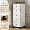 Carrinho Móvel Prateleira de Armazenamento de Lanches Armário de Armazenamento tipo Gaveta de Chão Doméstico Armário de Armazenamento de Brinquedos Multicamadas para Sala de Estar