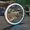 Producción de fábrica espejo de aleación de aluminio redondo marco de ingeniería dormitorio espejo LED 3 colores espejo de maquillaje espejo de baño de hotel