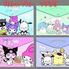 Bolsa de papelaria A4 da família Sanrio fofa anime kulomi cachorro pudim melody botão de PVC bolsas prêmios