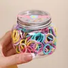 Diademas de Colores para Mujer, Estilo Coreano Negro, Bandas de Goma Desechables Engrosadas, Accesorios para el Cabello, Anillos para el Cabello que No Dañan el Cabello