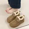 Botas de Neve de Cano Alto com Solado Grosso para Mulheres 2026 Chegada de Inverno Plus Veludo Pelúcia Espessa Slip-on Quente Sapatos de Algodão