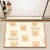 Alfombrilla de baño de oso de mantequilla de lodo de diatomeas, alfombrilla para puerta de baño, alfombrilla de suelo absorbente antideslizante para el hogar y la cocina