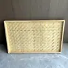Cestas de bambu trançado, peneiras de bambu com furos, pás de bambu, cestos de armazenamento de bambu, cestos de roupa suja de bambu
