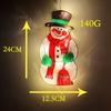 Lámpara LED de decoración navideña de festival de gran venta transfronteriza, forma de muñeco de nieve viejo, ciervo, lámpara de ventosa para ventana, linterna de festival