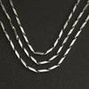 Corrente de diamante de 3MM de espessura hip hop europeu e americano Corrente quadrada feita à mão corrente de bambu ins corrente de clavícula colar masculino de aço inoxidável aço titânio