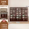 Novo Armário de Exposição Estilo Chinês com Painel Traseiro, Estante de Livros, Armário de Armazenamento, Prateleira Multiuso, Armário de Exposição de Fundo para Sala de Chá, Armário de Exposição