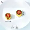 Cuentas Espaciadoras para Pulseras Antiguas de Oro Azul con Goteo de Aceite y Texto Auspicioso con Agujero Central para Manualidades de Arena Dorada, Accesorios de Joyería que No se Desvanecen, Venta al por Mayor