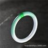 Cristal de gelo rocha jade fino redondo flor flutuante pulseira de jade cor de jade verde pulseira de sino fornecimento ao vivo