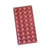 Molde para hornear semicircular de 36 piezas, incluso pequeño, de silicona de grado alimenticio, para pasteles, chocolate, pudín hemisférico.