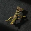 Accesorios de Pin de Corona de Traje de Moda Personalizado Broche de Diamantes Completos Dibujos Animados Timón de Vela Águila Tendencia