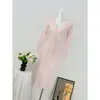 Vestido de punto rosa con cuello para mujer, estilo otoño, corte ajustado, ceñido a la cintura, puro y sexy, vestido largo que realza las caderas