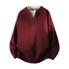Suéteres de punto para hombre y mujer, estilo pareja, con cuello en V, cuello redondo y cuello Henley, estilo old money, de moda para otoño e invierno, venta al por mayor de fábrica transfronteriza