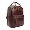 Mochila Escolar de Couro PU Retrô 2026 Nova Tendência Cool Mochila de Grande Capacidade Versátil Bolsa para Roupas de Trabalho Viagem Computador