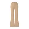 Pantalones Caqui Estilo Francés para Mujer, Novedad Otoño, Pantalones Acampanados con Caída de Cintura Alta, Pantalones Casuales Micro-Acampanados Adelgazantes para Figura Petite