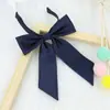 Jk color sólido sarga pequeño doble capa uniforme escolar largo biselado lindo pequeño mango largo biselado afilado lazo pajarita cuello flor