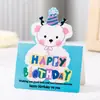 Tarjeta de Cumpleaños Tridimensional Nueva Transfronteriza Feliz Cumpleaños Infantil Bendición en Inglés Tarjeta Pequeña Decoración de Fiesta