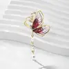 Broche Borboleta Madre Pérola Estilo Princesa Long para Mulheres, Alfinete de Inseto Fashion, Corsage, Acessórios de Roupa, Temporada de Formatura