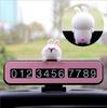 Coche Dibujos animados placa de estacionamiento creativa muñeca tridimensional tarjeta de coche en movimiento placa de estacionamiento temporal número de teléfono placa móvil luminosa