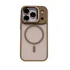 Soporte para Lente Apple 17Promax con Película para Lente, Funda Magnética Mate para Teléfono, Funda Protectora Refrigerante para iPhone 16