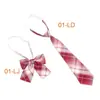 En stock de fábrica Corbata de moño a cuadros para niñas Corbata de moño gratis Estilo Universitario Japonés Corbata de Uniforme JK Traje de Corbata de moño