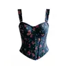 Faja jacquard retro estilo corte francés, control de abdomen, entallador de cintura, cierre trasero, sin tirantes, corsé de ballenas de alta gama, prenda exterior pura