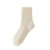 Calcetines de Invierno Gruesos de Algodón Puro para Mujer, Calcetines de Color Sólido hasta la Pantorrilla, Calcetines de Rizo de Invierno para Mujer, Calcetines Completos de Felpa