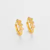 Brincos de Espiga de Trigo com Zircônia Novos Transfronteiriços, Nicho, Simples, Luxo Leve, Versátil, Presilhas de Orelha Femininas Estilo Ins, Brincos Minimalistas da Moda