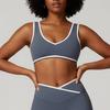Lingerie Europeia e Americana de Cores Contrastantes, Roupa de Yoga Feminina, Tops de Treino para Pilates, Roupas Externas, Sutiãs Fitness com Efeito Emagrecedor, Roupa Esportiva Transfronteiriça