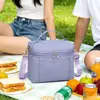 Bolsa de almuerzo cruzada nueva y engrosada transfronteriza, bolsa térmica para picnic al aire libre, bolsa portátil de mano y para el hombro, bolsa de hielo térmica para mantener los alimentos frescos