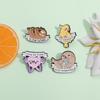 Bonito Dos Desenhos Animados Preto Pequeno Corvo Estilo Broche Criativo Animal Série Little Seal Bat Combinação Crachá terno