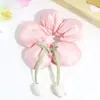Moda europea y americana flor extragrande anillo francés para el cabello ambiente festivo esponja color sólido tridimensional versátil cuerda para el cabello simple