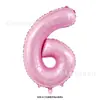 Balão digital de 32 polegadas, versão fina, de 0 a 9, para decoração de festa de aniversário infantil, balão de folha de alumínio