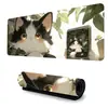 Alfombrilla de ratón de gatito de dibujos animados, Alfombrilla extra grande resistente a las manchas para oficina y estudio, Acolchada con bordes sellados de precisión, Antideslizante, Impermeable, Alfombrilla para escritorio de computadora