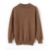Suéter de lana 100 tejido camisa básica para niños y niñas suéter de cuello redondo medio pullover bebé color liso suéter para niños grandes