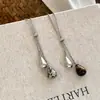 2026 Nuevo Estilo Collar Deslizante de Piedra Ojo de Tigre, Cadena Larga para Suéter de Mujer, Accesorio de Lujo Ligero de Nicho, No se Desvanece
