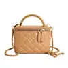 Bolsa Box Acolchoada com Corrente Estilo Retrô Transfronteiriça para Mulheres 2026 Novo Estilo Bolsa de Ombro Estilo Chanel Bolsa Transversal Versátil