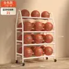 Estante de Almacenamiento para Baloncesto Escuela Jardín de Infancia Estante para Baloncesto Móvil Estante para Balones de Exterior Baloncesto Voleibol Fútbol Estante de Almacenamiento para Baloncesto