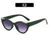 Gafas de sol estilo ojo de gato retro personalizadas de nuevo estilo. Gafas de sol para hombres y mujeres en desfiles de moda europeos y americanos. Gafas de sol populares para sesiones de fotos callejeras en Internet.