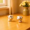 Adornos de estilo japonés y coreano moda simple aretes de cerdito lisos chapados en oro lindos lindos aretes de joyería para la oreja de animal 2020