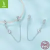 Prata 925 Yinziyun Flor Pequena Laço Corrente de Segurança de Silicone de Posicionamento Olho do Diabo Personalizado Contas para Pulseira DIY