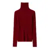 Camiseta base de punto gofre con cuello alto, 48 unidades, 100% lana para mujer, capa interior cálida, nuevo suéter de otoño e invierno