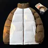Chaqueta de Algodón con Retazos de Color y Cremallera de Bloqueo de Color, Estilo Nuevo Otoño e Invierno 2025 para Comercio Exterior Transfronterizo, Abrigo de Algodón con Cuello Alto para Hombres y Mujeres, Chaqueta de Pareja