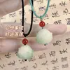 Collar de Cuerda Trenzada Hecho a Mano Colgante Bodhi Diseño de Nicho Ins Cadena para Clavícula de Pareja Estilo Ins Femenino Elemento de Loto