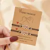 2 piezas/set Pulsera de Amistad para Pareja con Dijes Corazón de Amor Margarita Piedra Volcánica Pulseras Brazalete Para Mujeres Hombres Joyería de Deseos de Suerte