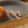 925 Brincos de Abelha Bonitos de Prata Esterlina Contas de Diamante Vintage High-end Luz de Luxo Elegante Brincos Franceses Brincos Femininos