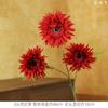 Crisantemo de la Riqueza Artificial de 3 Cabezas Flor de Seda Tela Decoración de Interior Arreglo Floral de Boda Flor Suave Material Floral