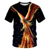 Camiseta Masculina 2026 AliExpress Fera Mítica Impressão Digital 3D Gola Redonda Manga Curta Top Fashion Venda Direta da Fábrica